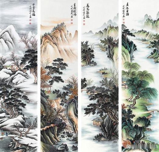 上联：风霜雨雪四时景，下联怎么对春夏秋冬万幅画