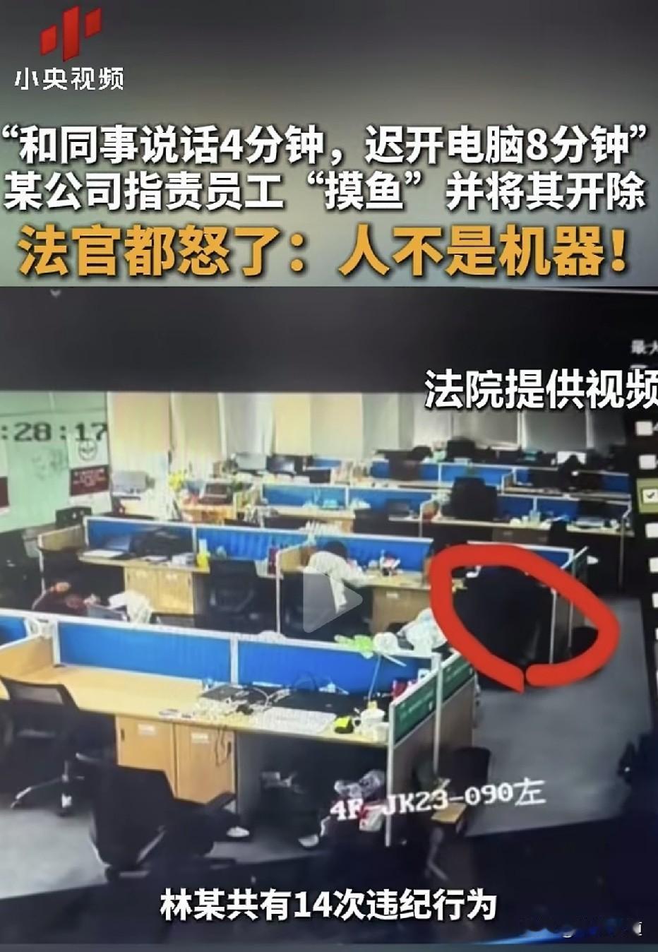 她迟开电脑8分钟，和同事说了4分钟话。公司当场把她开了…

2025年2月13日