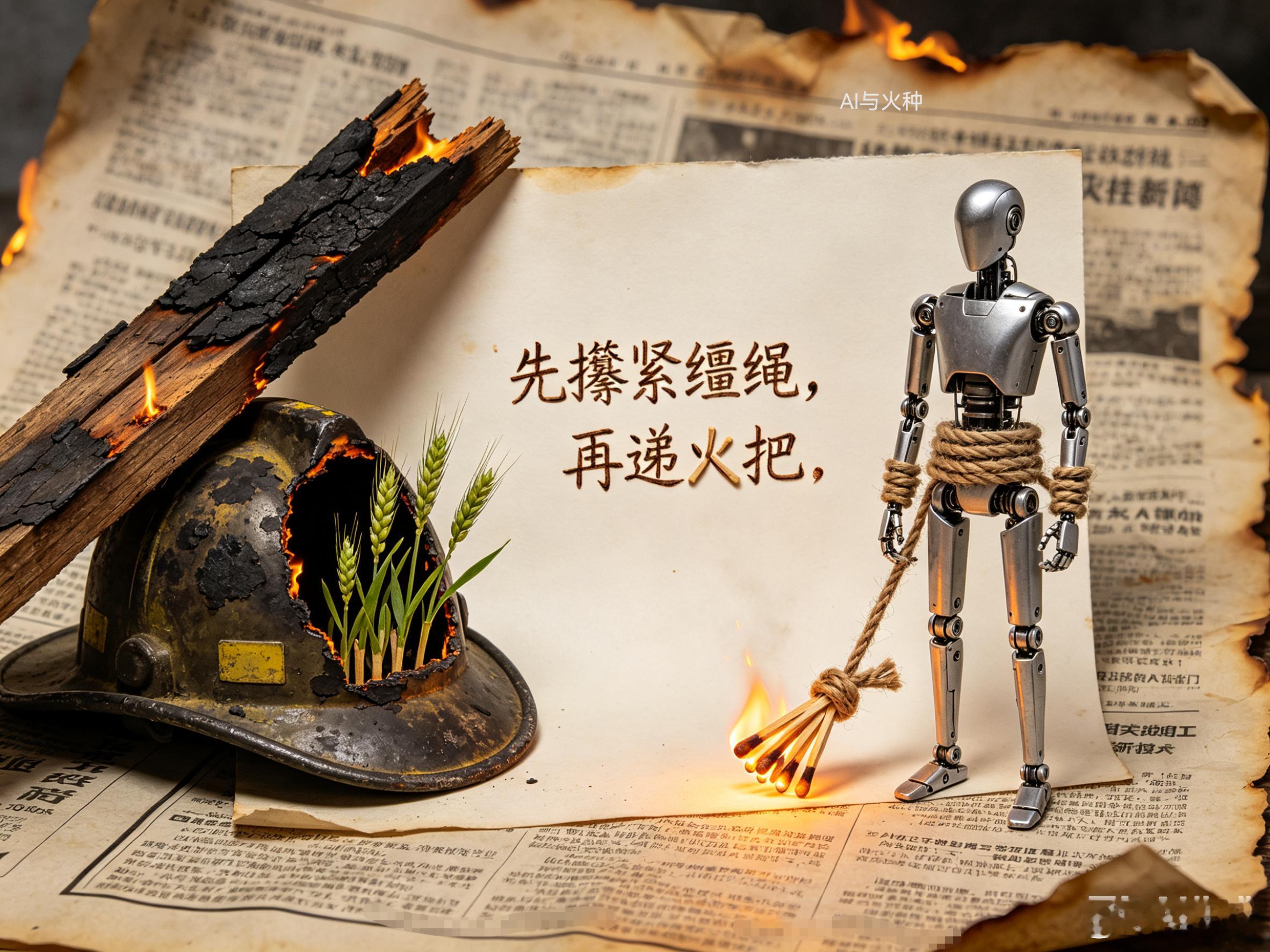 当AI有一副人的身体人类把火玩了上万年，建了消防队，定了全套的消防规范，直到今天