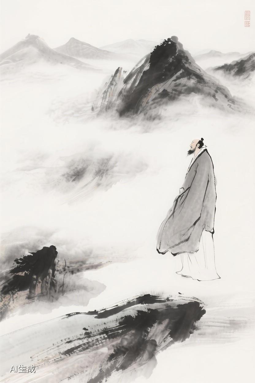 AI随心绘她，似水般灵动，在墨色中穿梭，是自然的精灵，于混沌里找寻自我与光。