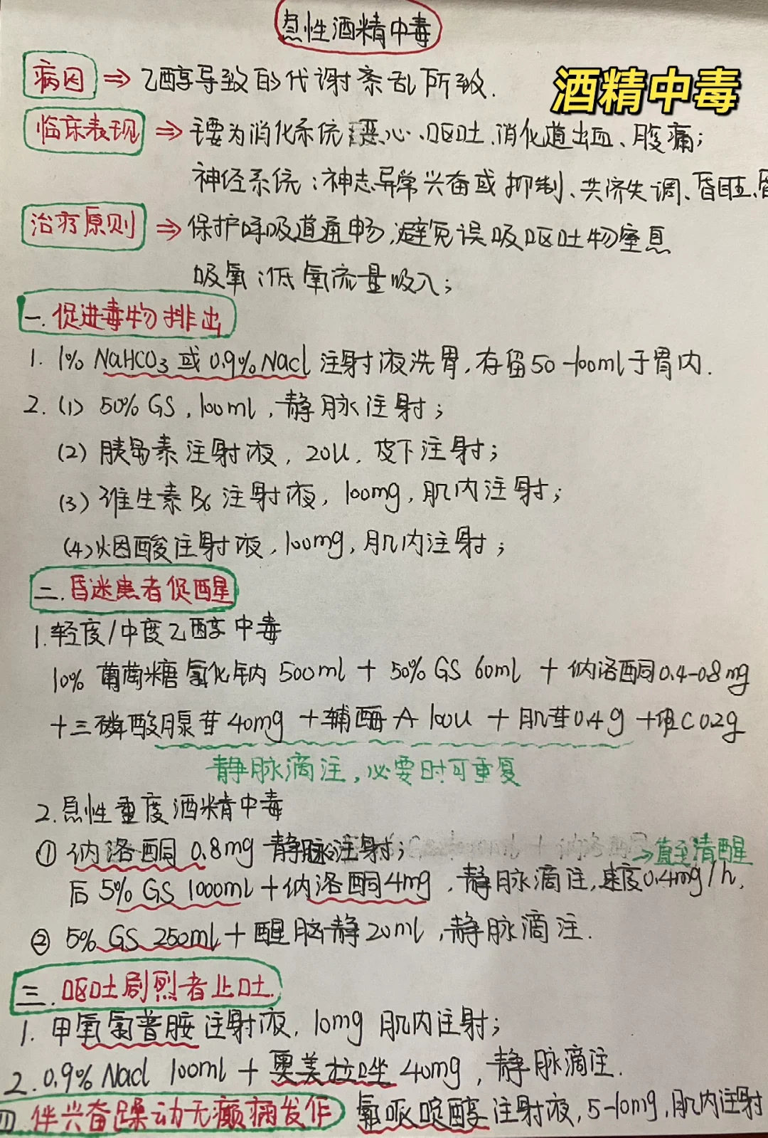 今日学习打卡——急性酒精中毒