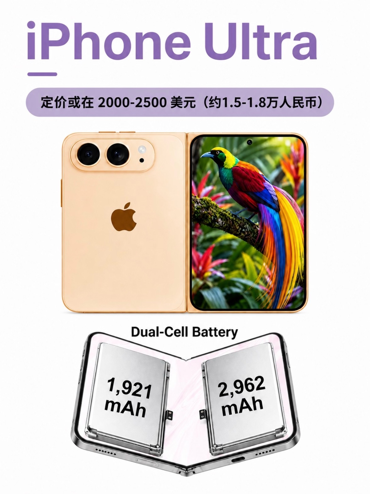 苹果折叠屏价格苹果入局折叠屏，迟到不是问题，问题是这个定价和这个配置，目标用户到