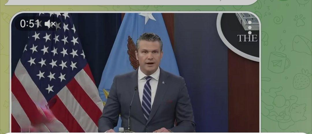 国防部长皮特．赫格塞斯：致伊朗军方和伊朗伊斯兰革命卫队：我们清楚你们正在调动哪些