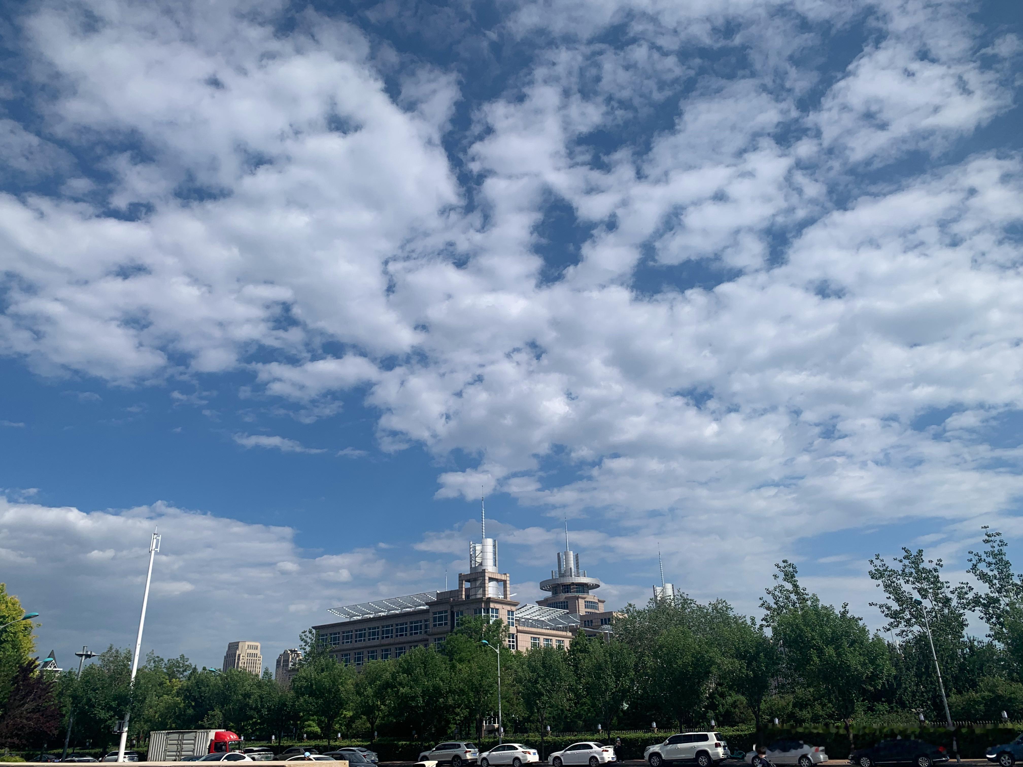 今天天气不错蓝天晴天中国足球大有希望 天津·天津数字电视大厦
