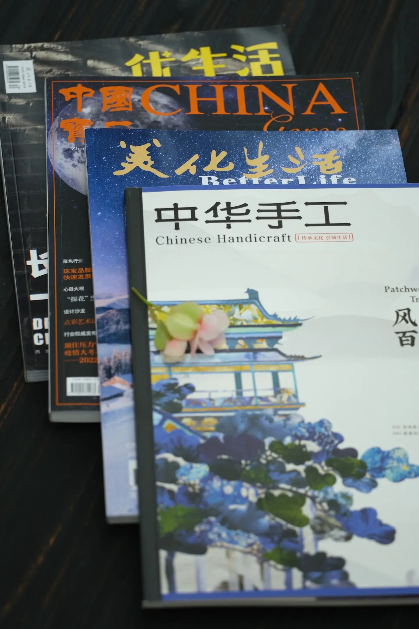 那些刊登过我作品的纸媒。《美化生活》、《中国宝石》、《中华手工》、《优...