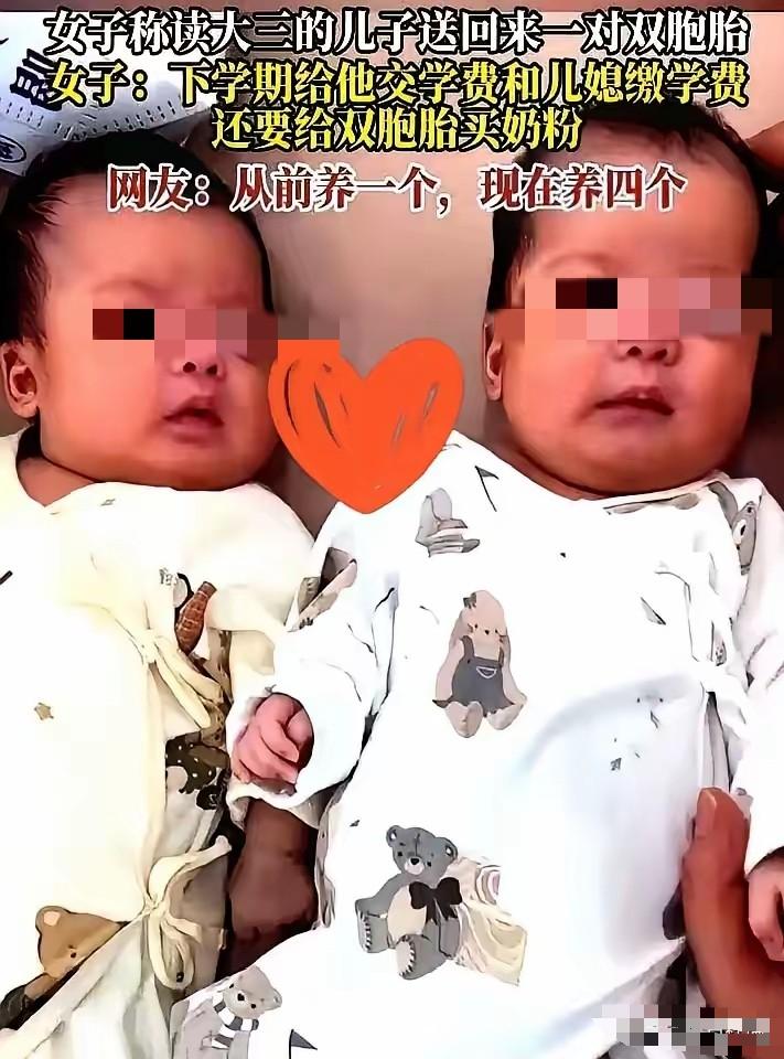 上海大三男生带双胞胎回家，把学费奶粉钱写进妈妈待办清单，现实比热闹更扎心。

上