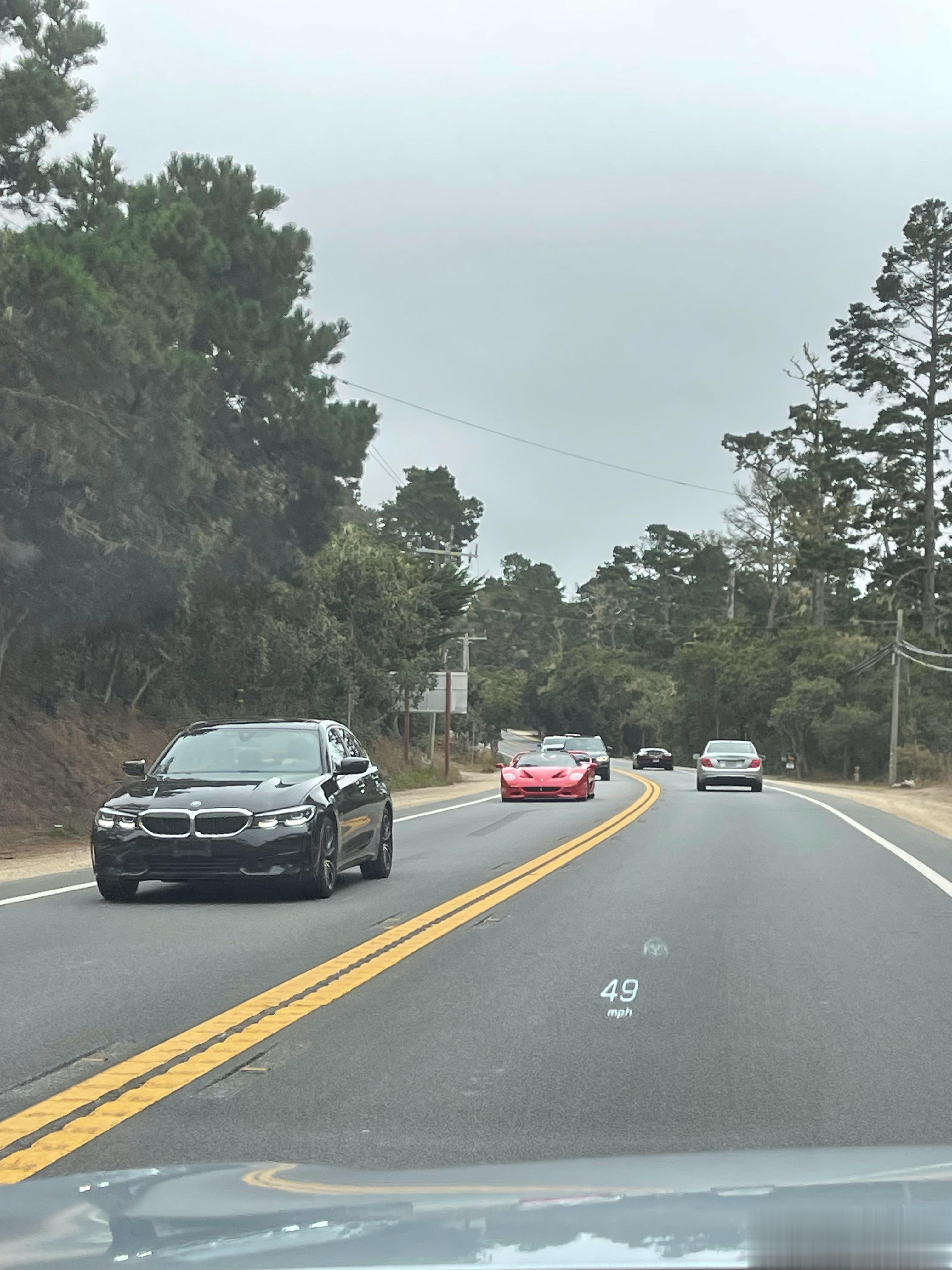 向美国的警察叔叔道个歉，开车时用了一下手机，第一次来圆石滩，实在没忍住[爱你] 