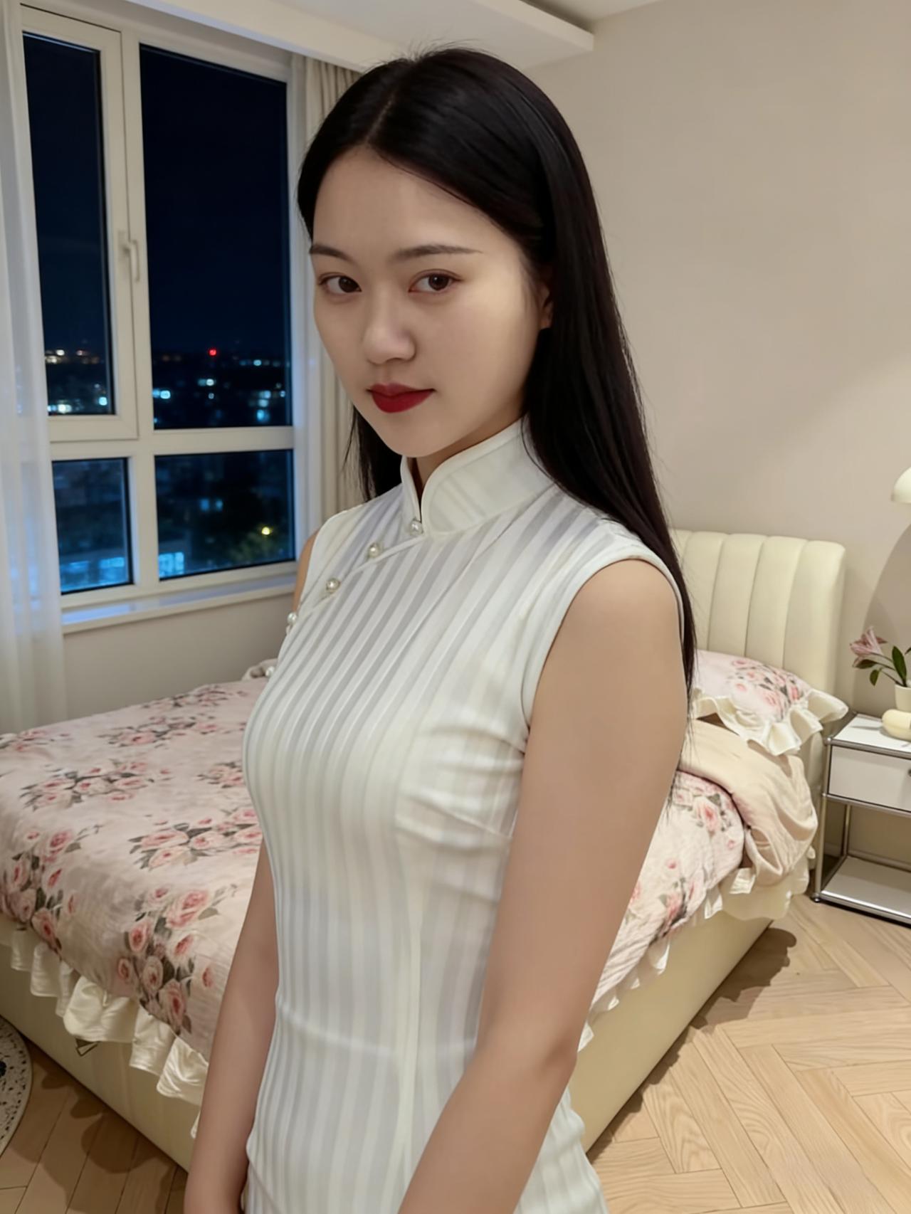 《这一天，黑夜最长》
 
这一天黑夜最长，窗棂框住墨色的波浪
旗袍的玉扣硌着锁骨