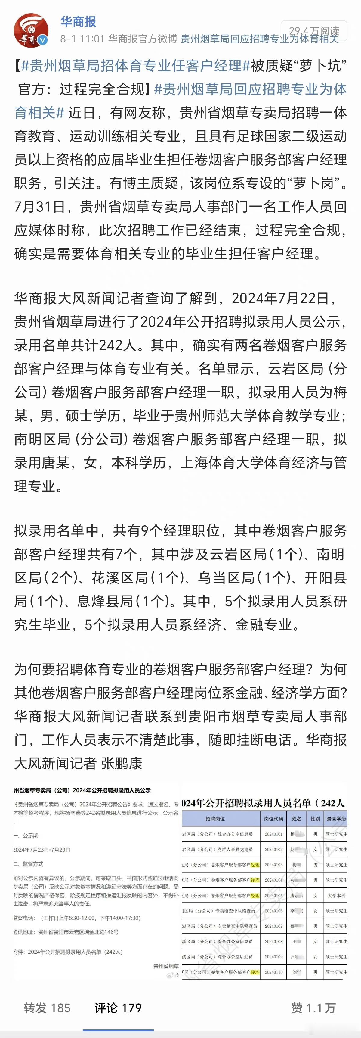 #贵州烟草局回应招聘专业为体育相关# 幽我一默🥶🥶 ​​​