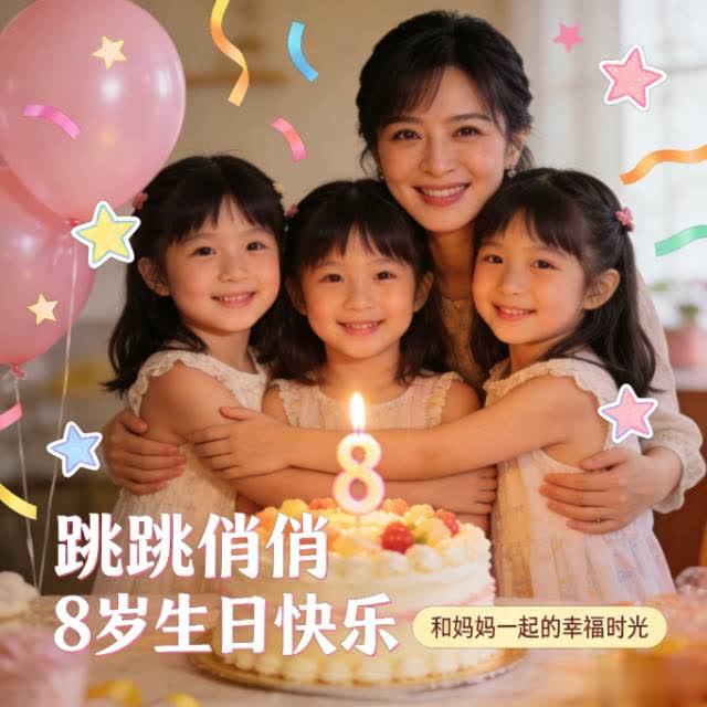 谢娜为跳跳俏俏庆8岁生日：最好的养育，是把爱藏进细节与温柔里
 
谢娜提前一月筹