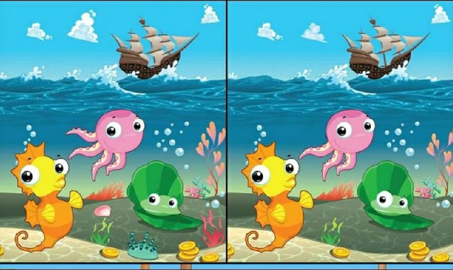 这海底图藏了至少4处不同！我只看到金币的变化，评论区‘火眼金睛’能全找齐吗？