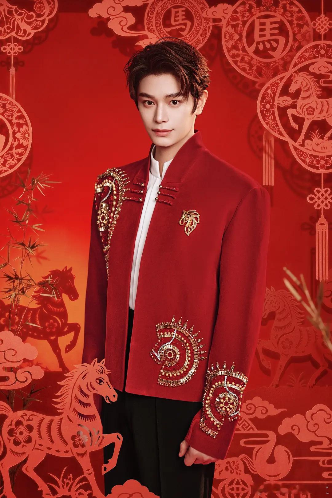 今天除夕各男艺人出图来看看 