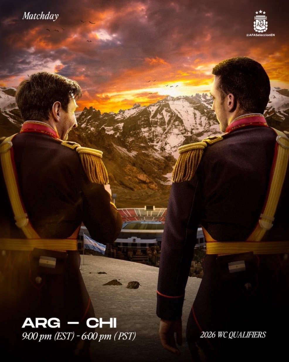 🔥比赛预告南美世预赛 第15轮智利vs阿根廷 北京时间明天上午9点🇦🇷 ¡