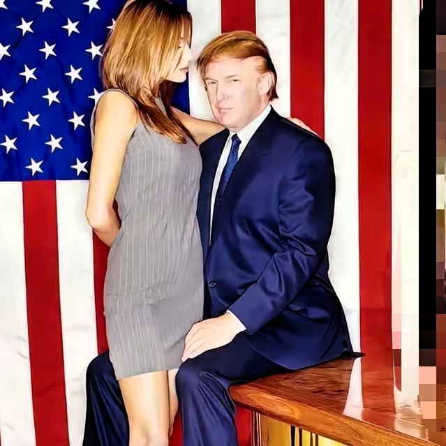 这张老照片拍于1998年，正是特朗普和梅拉尼娅热恋的时候。

那时候梅拉尼娅还是