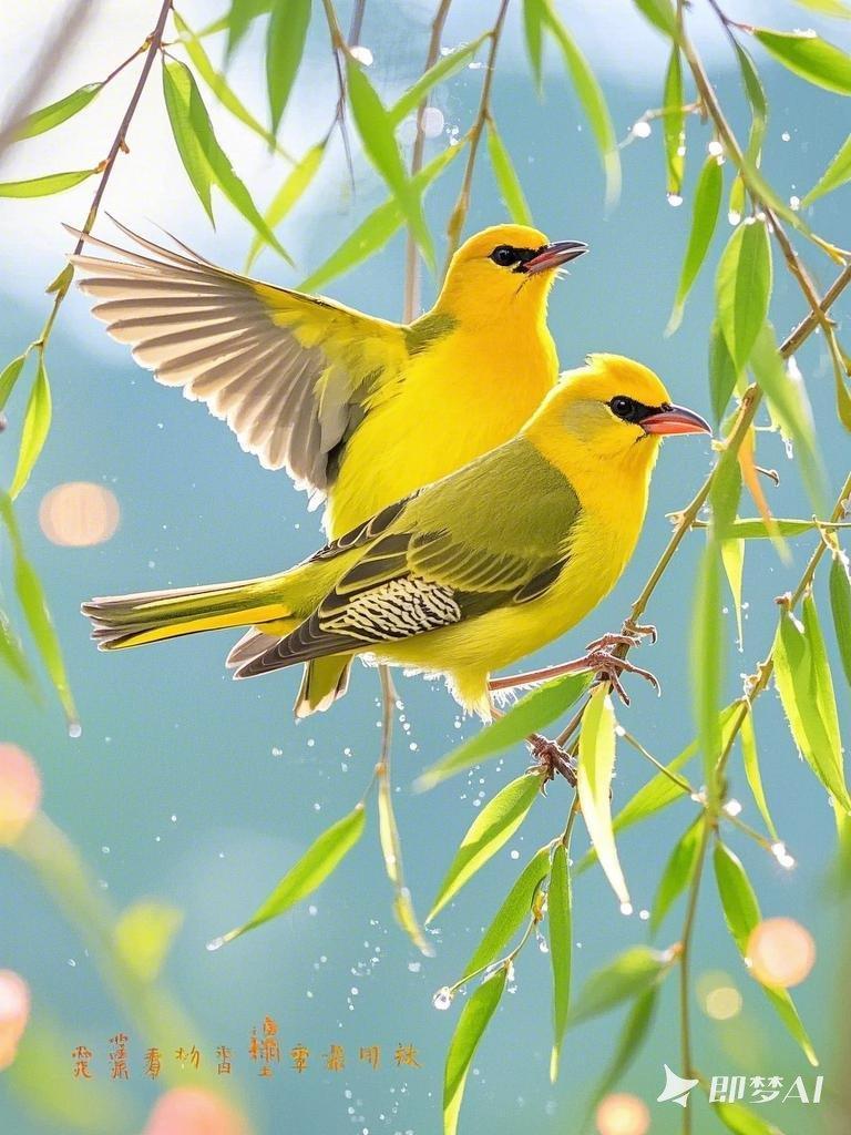 上联：翠鸟婉转唱绿柳；

（题图来自网络）