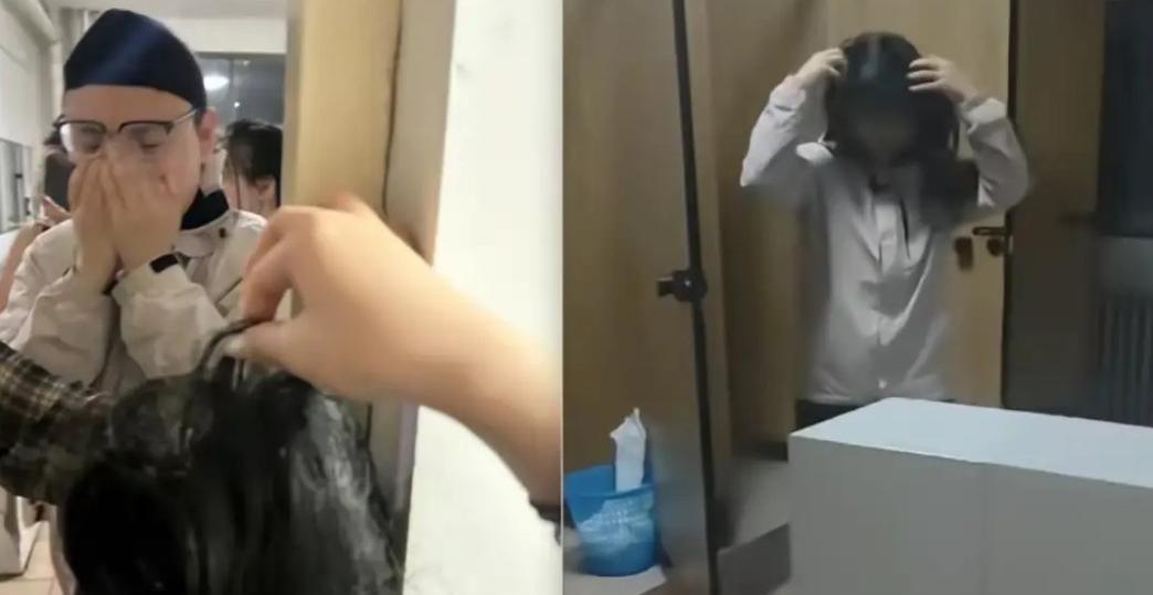 4月23日深夜，保定某知名高校的一栋女生宿舍楼里，女厕最里侧的隔间突然传出一声低