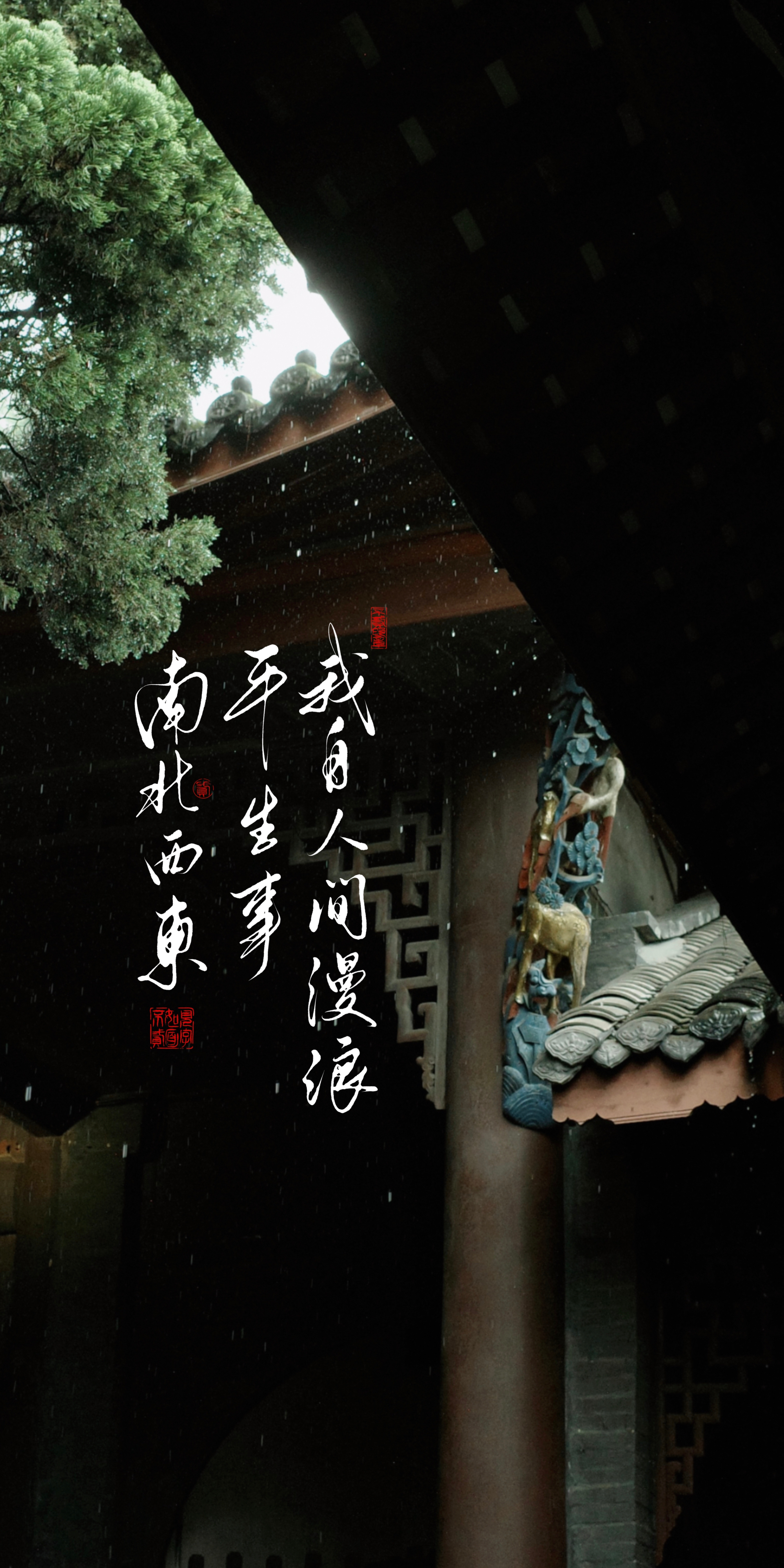 我自人间漫浪，平生事，南北西东。七夕更适合这句话