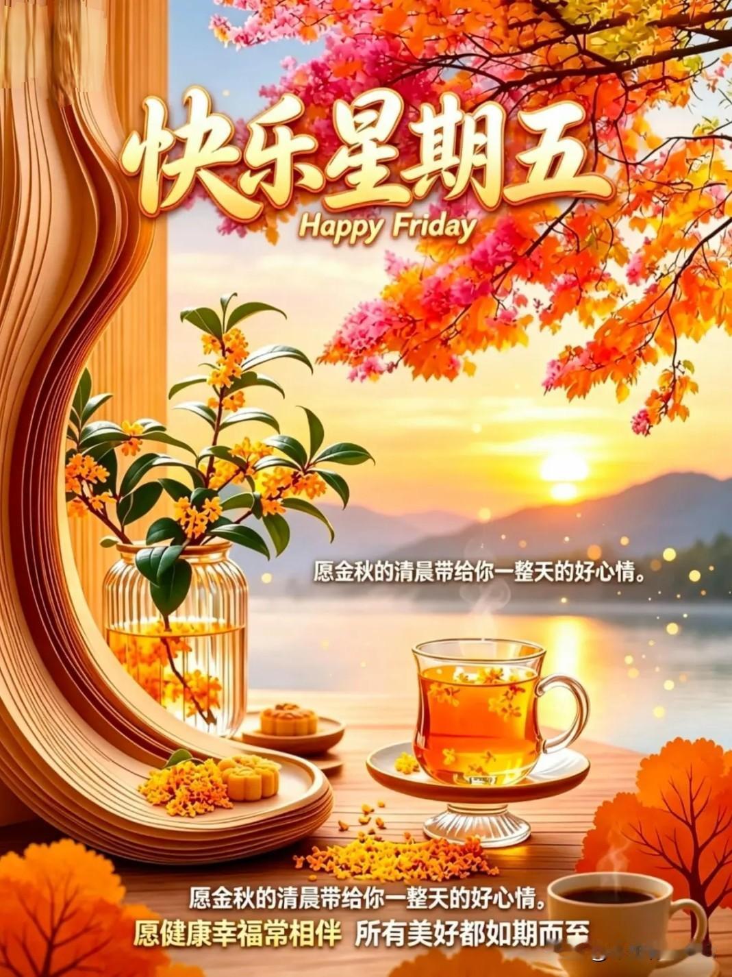 心若明媚，眼前处处是风光；心怀暖意，相逢尽是温暖。周五清晨，放下心头繁杂，守住一