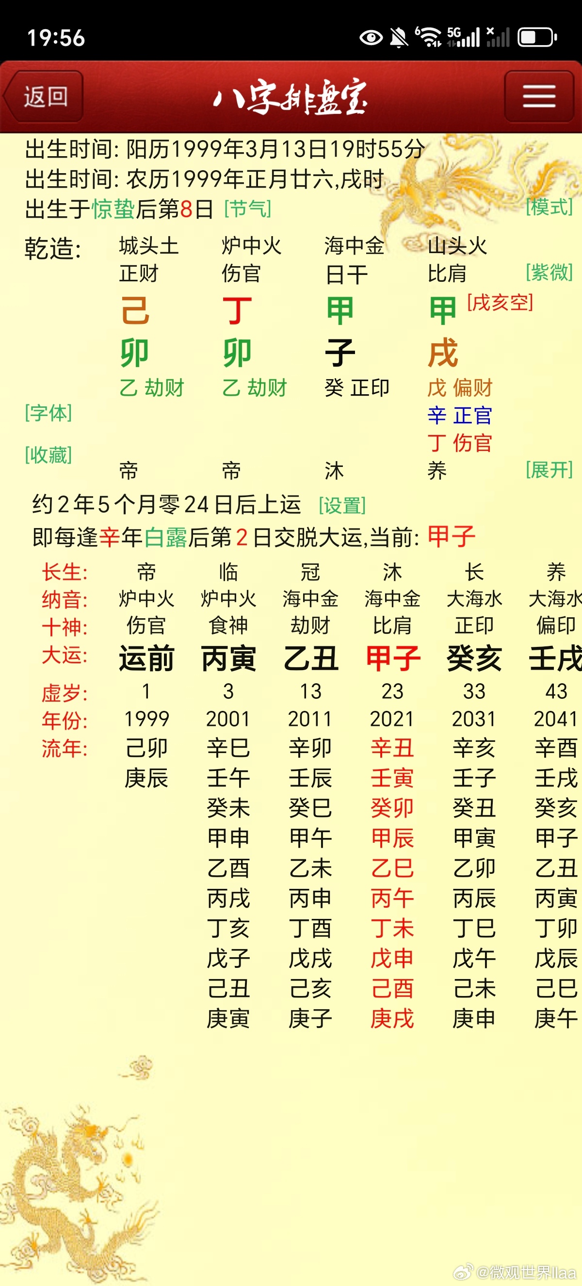 今年财运很好，身体却不是很好。有暗疾在身，大家看看，到底是身体哪里出了问题。 ​