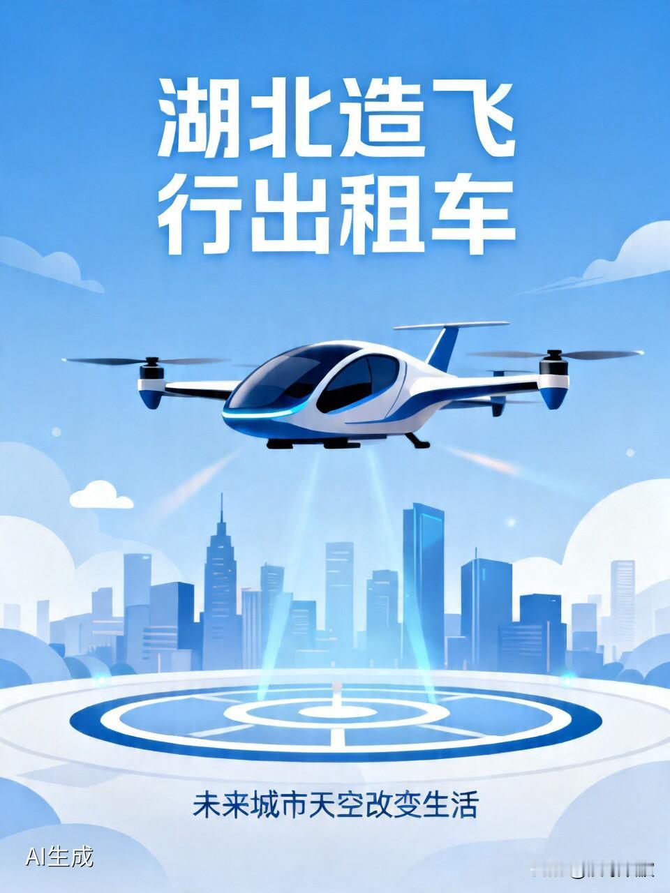 湖北造“飞行出租车”来了！载人货运双线突破，5年内打“飞的”或成日常

  湖北