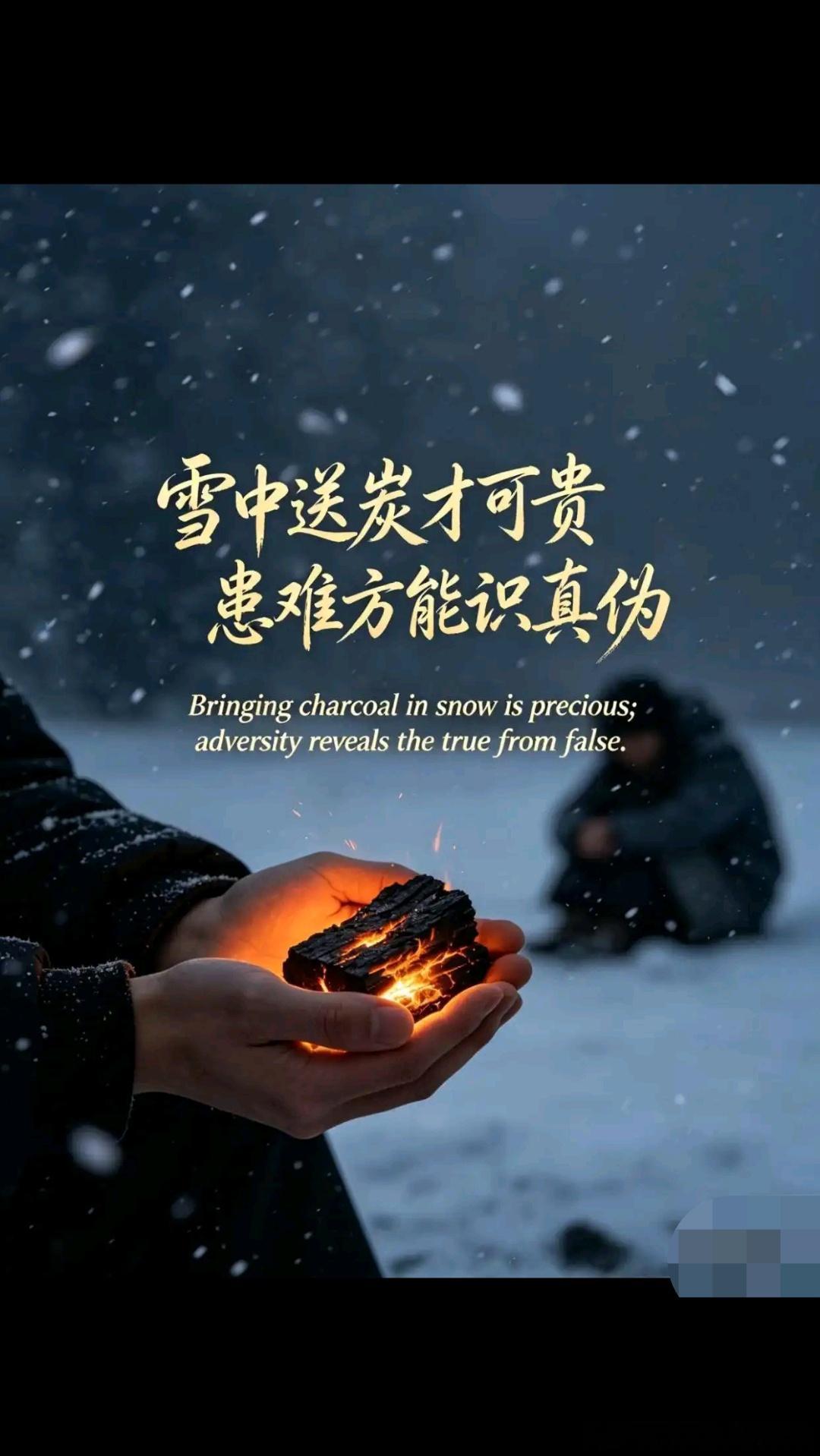 交人交心别交嘴：锦上添花多虚伪，雪中送炭才可贵￼余生做人，善良有尺，退让有度￼人