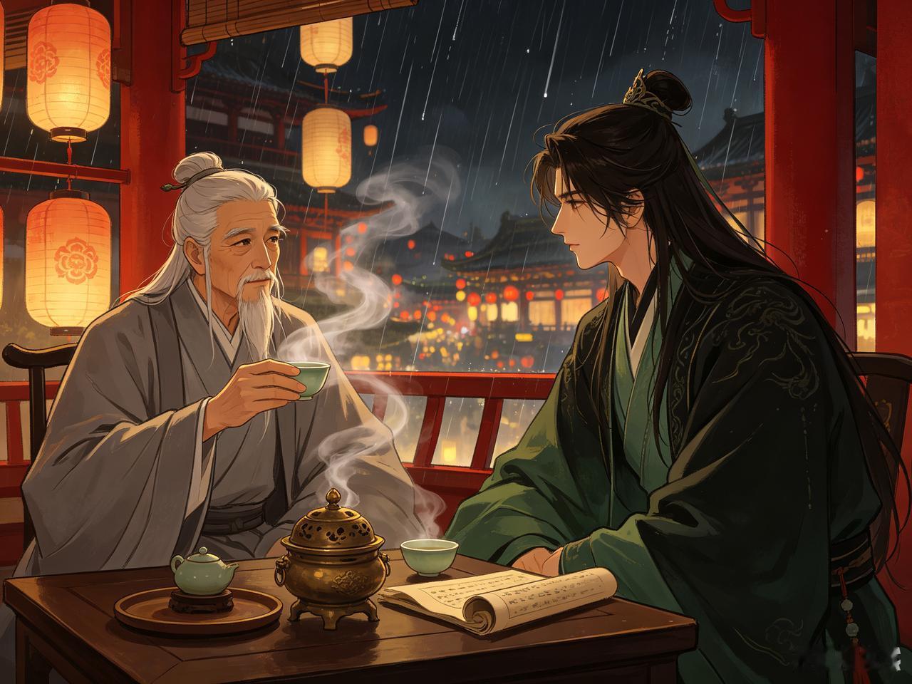唐朝书生陆乔夜里与人对诗，第2天发现诗早已刻在墓碑上。

陆乔在官道上走了二十多