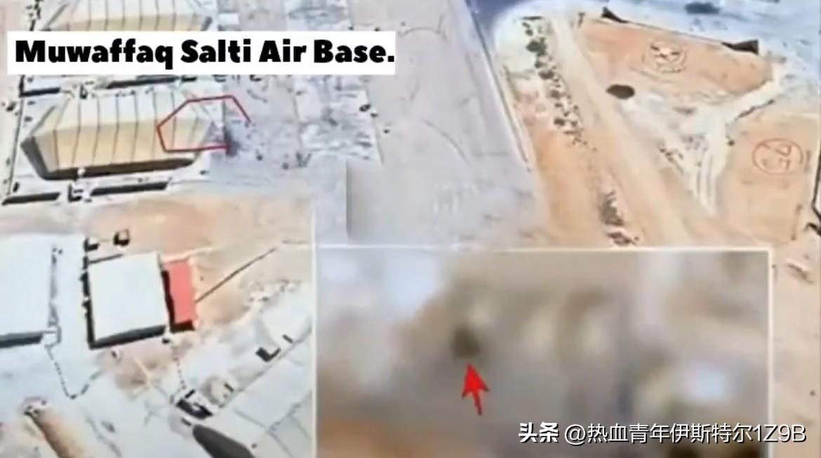 卫星图像显示，一枚伊朗弹道导弹击中了约旦穆瓦法克·萨尔蒂空军基地的一个飞机库和一