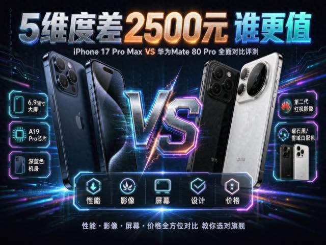 iPhone17ProMax对决Mate80Pro差2500