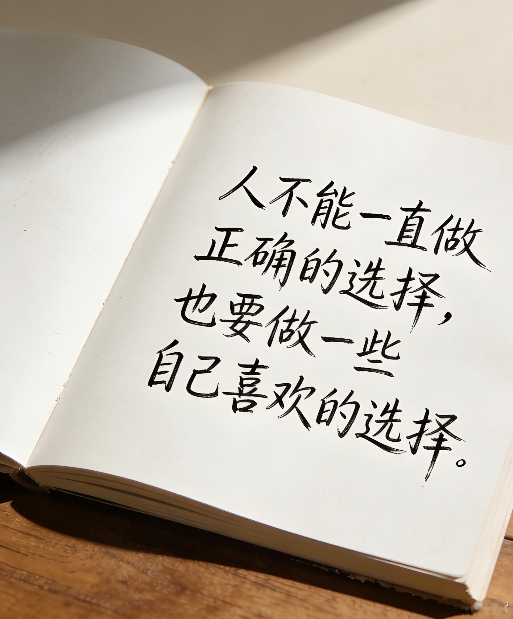 人不能一直做正确得选择也要做一些自己喜欢的选择 ​​​