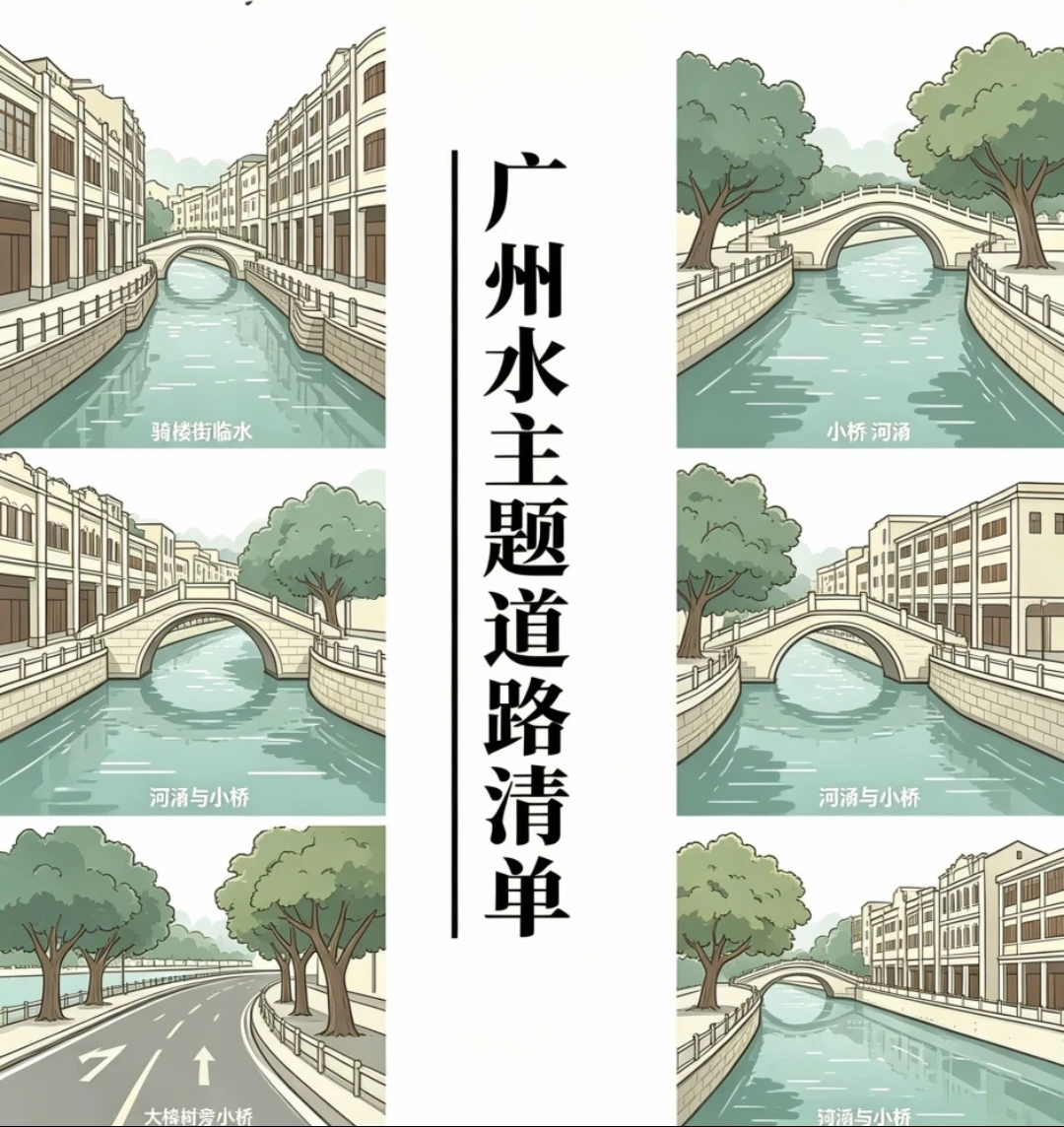 广州|水主题道路清单List