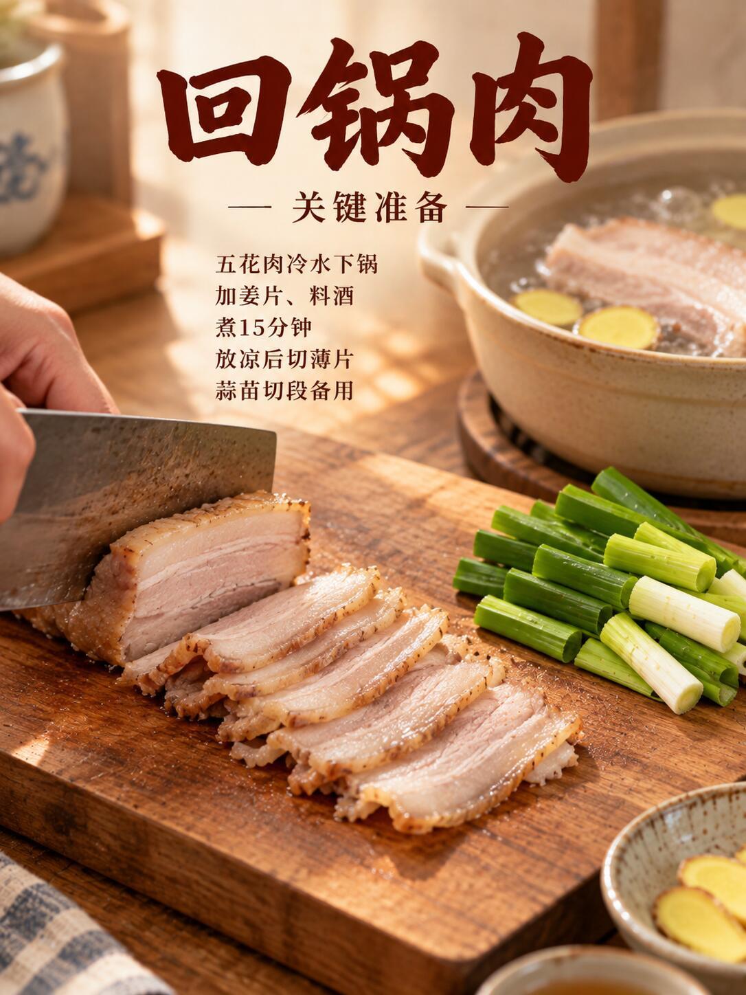 🔥下饭王者回锅肉｜肥而不腻，越嚼越香！好吃秘诀不靠多放油！五花肉先煮后切，下锅