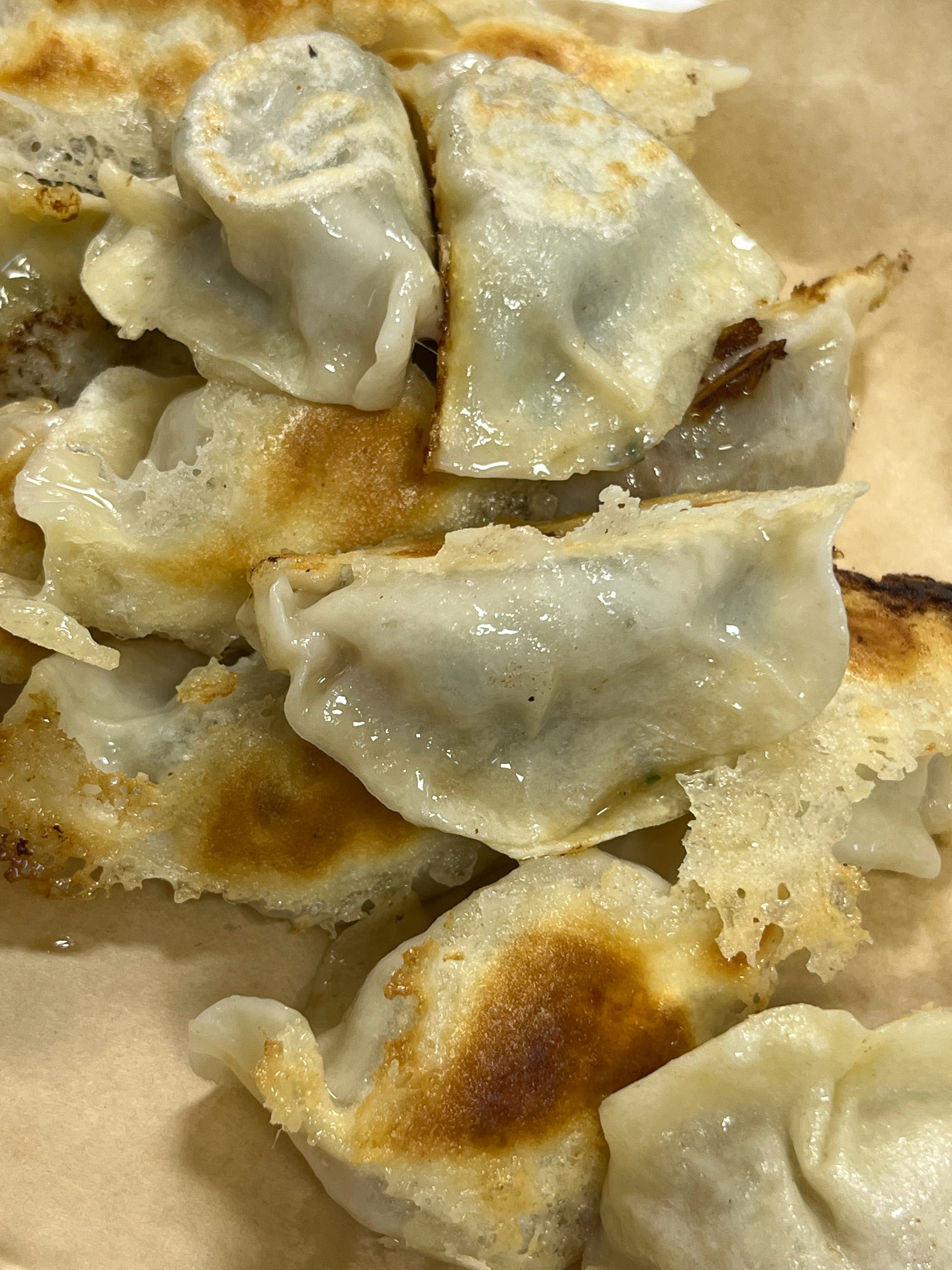 我可太爱吃饺子了，昨晚吃的煎饺，今天中午还吃的煎饺，老板人很好，我说可以加个鸡蛋