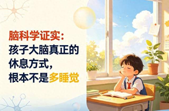 脑科学证实：孩子大脑真正的休息方式，根本不是多睡觉