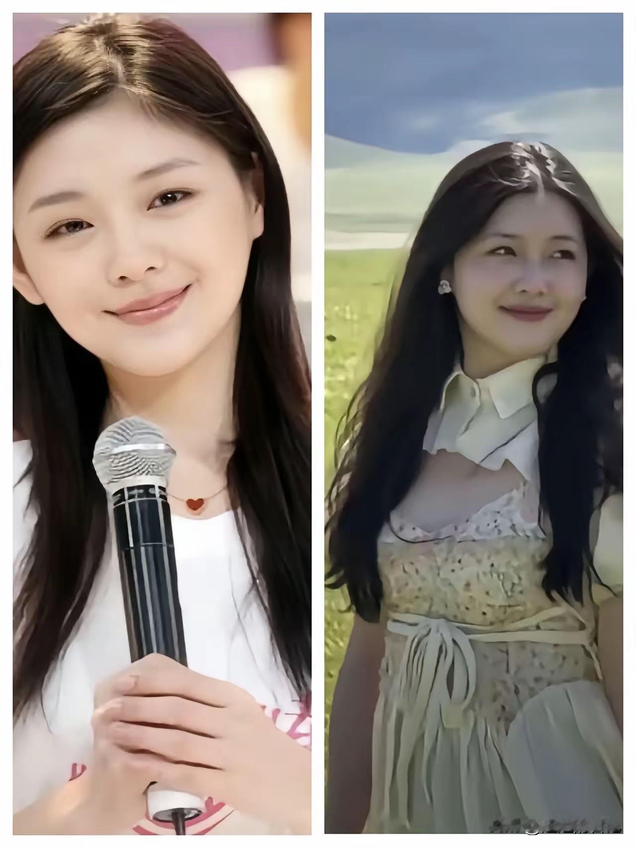 一个普通女孩儿，硬被炒作成跟大s长相一样，恨不得说她比大s还像大s！
实际两个人