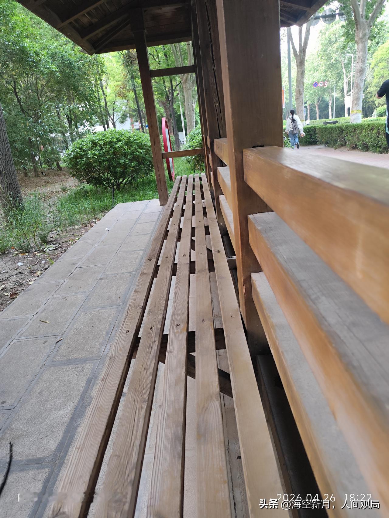 老公不知道，我在写文章替他要账，他只说今年山上空气

在郑大校园的长椅上睡了一觉