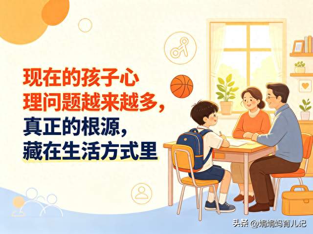 现在的孩子心理问题越来越多，真正的根源，藏在生活方式里