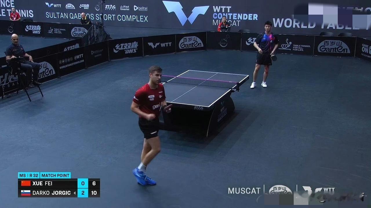 赢张本稳，遇他人崩，薛飞的赛场反差也太大了。战达科0-3完败，全程被发球牵制，吃