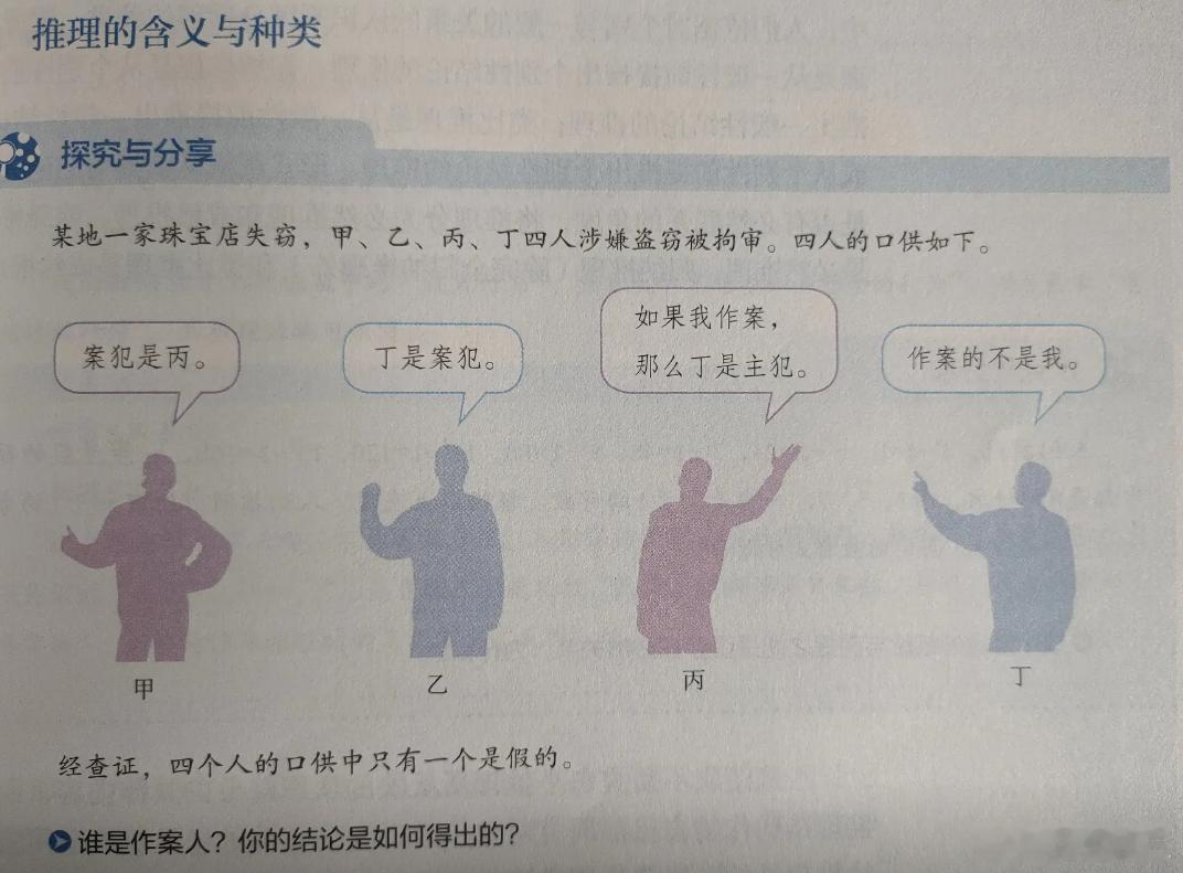 谁是作案人？谁说的是假话？一道来自高中课本上的逻辑题[doge]#逻辑##公务员