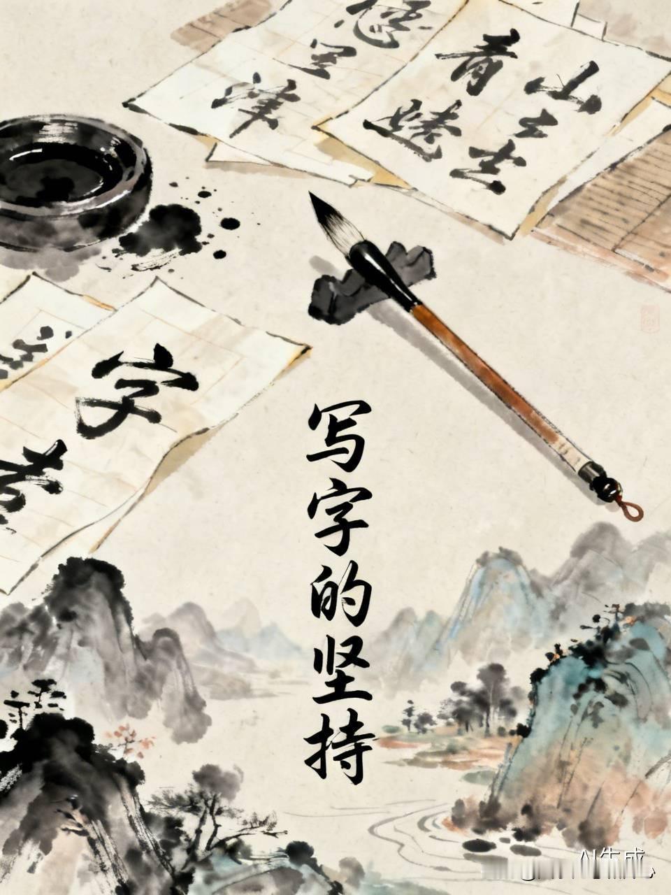 有人说，把字写好不容易，
其实，写字本身就很不容易。
这段时间，我一直坚持在抖音