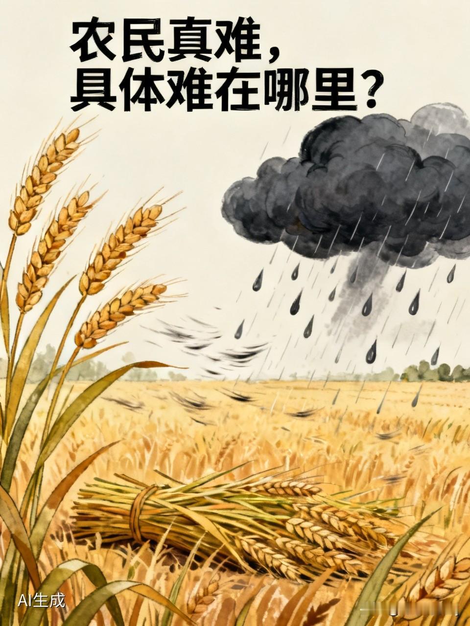 农民真难,具体难在哪里?长时间以来，各项科技飞速发展，农民，农业的收呈伋然摆不了