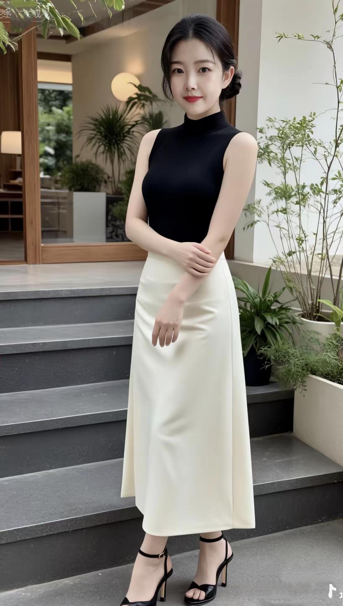 优雅黑裙搭配，尽显都市女性魅力！