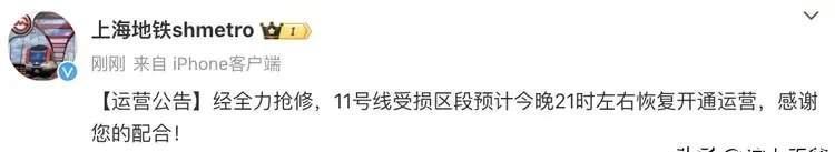 一声巨响,塔吊吊臂砸向地铁车头,乘客们惊魂未定。这起事故让上海地铁11号线暂停运