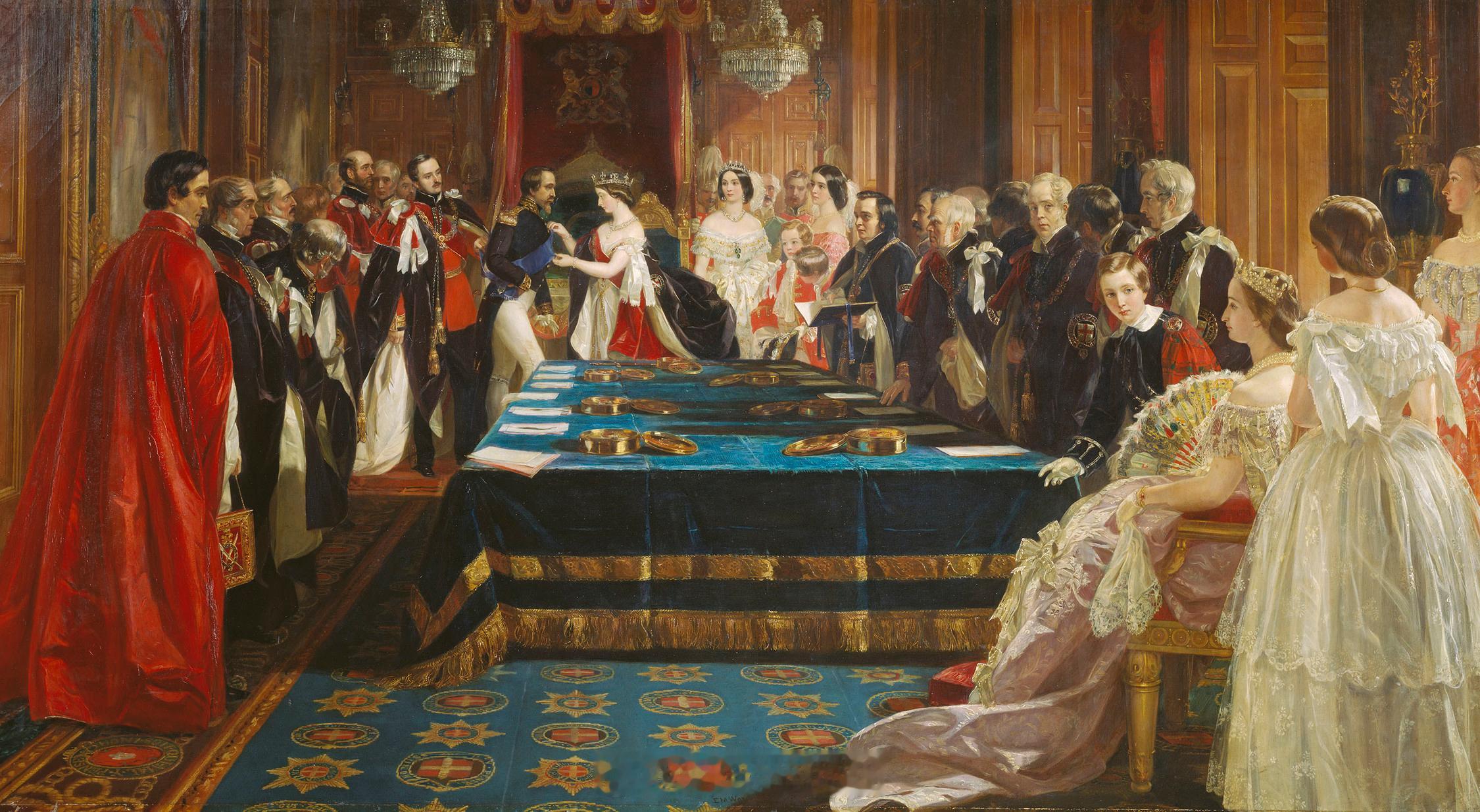 英国王室[超话]  1855年4月18日，维多利亚女皇在温莎城堡向法兰西皇帝拿破
