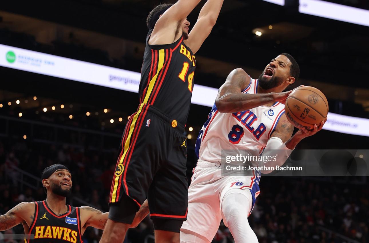 砍下35+！乔治今日已刷新76人生涯得分新高！🔥费城76人新赛季篮不住76人v