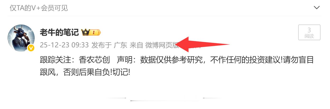 好样的！12月23日跟踪关注的：香农芯创 今天也是大--涨！