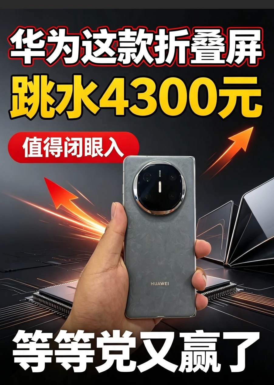 华为目前“值得闭眼入”的折叠屏，跳水4300
