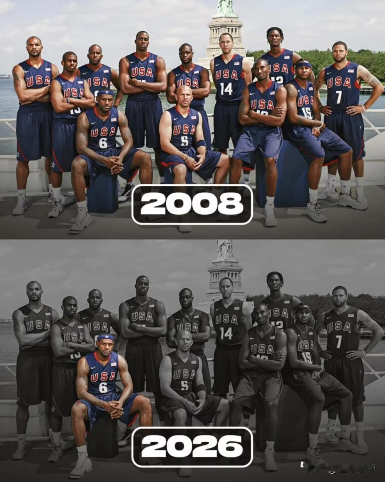 保罗终究没能熬过詹姆斯，美国梦八男篮只剩詹姆斯了!

41岁的詹姆斯依然生龙活虎