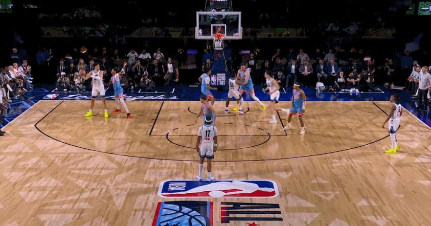 首次全明星之旅，出战8分钟，拿到10分2板，打卡下班！杨瀚森NBA新秀赛10分2