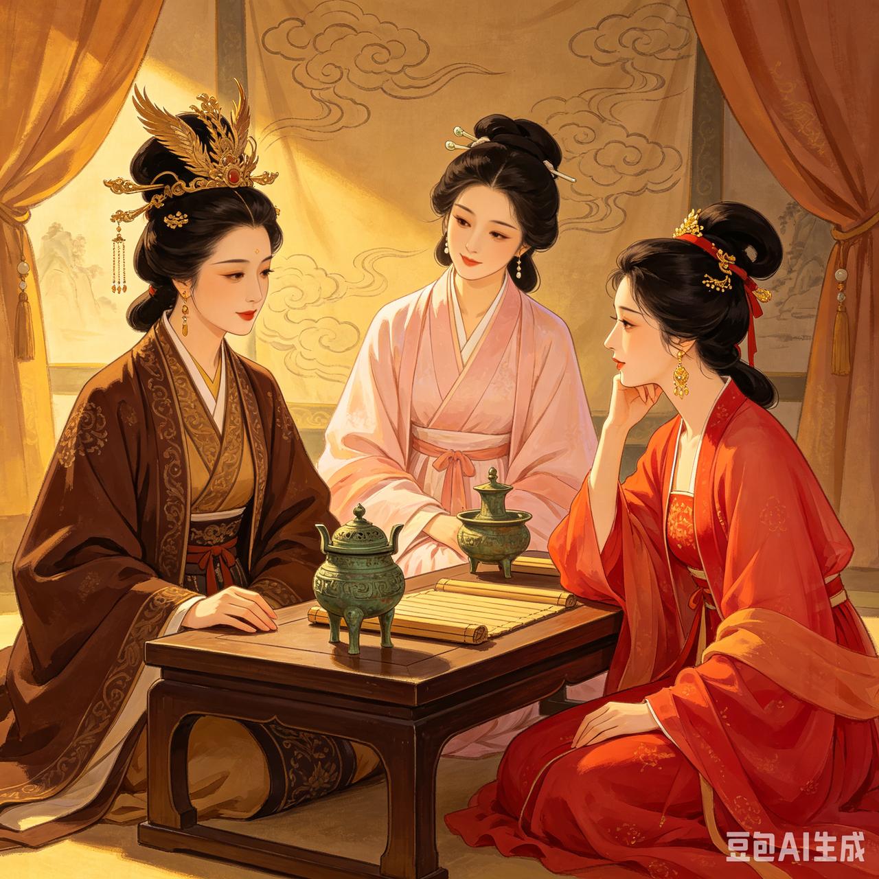 当刘邦死后:

薄姬:      太后，我想去代国和我儿子一起生活，你看可以吗？