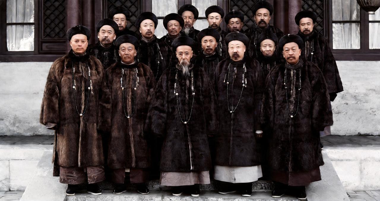 这是1911年皇族内阁13名成员。这十三人最低的职位也是部级高官。十三人的权力分